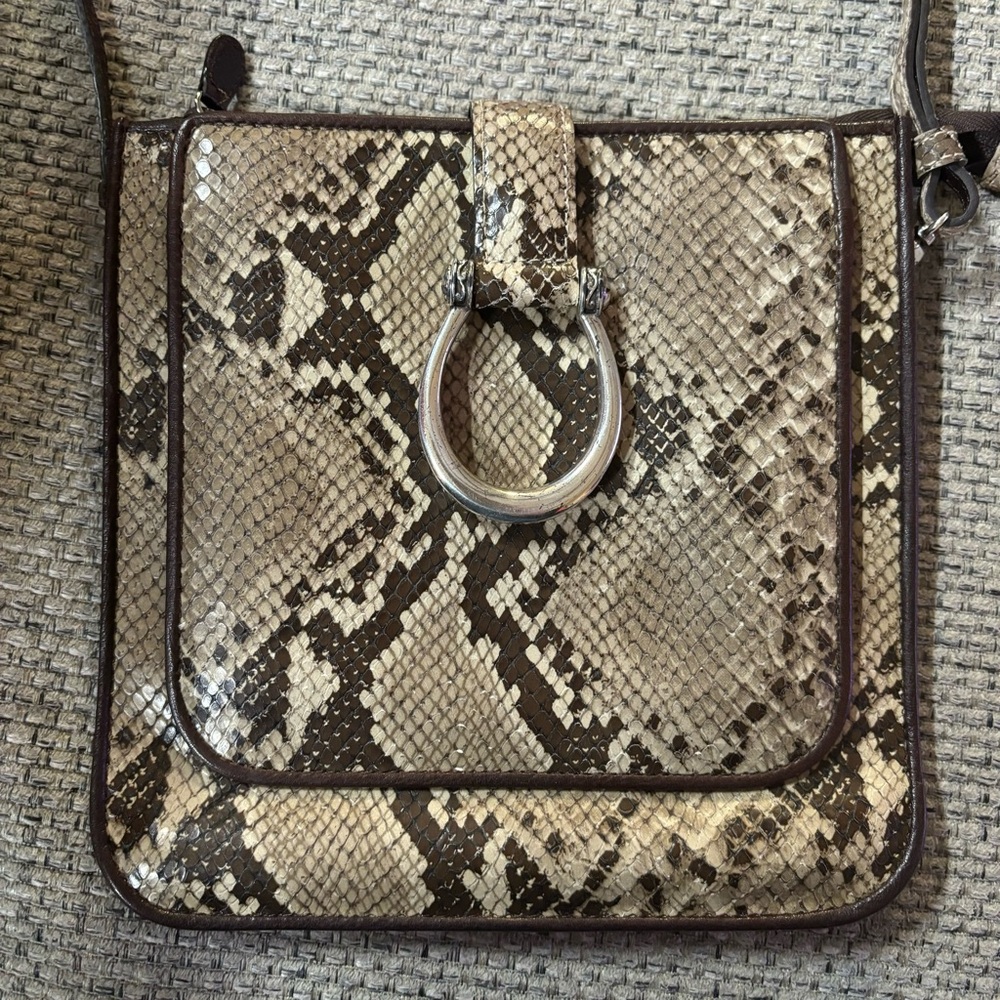 Brighton Python Spellcast Crossbody Purse Euc - image 3